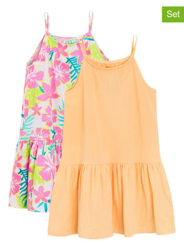 COOL CLUB Sukienki (2 szt.) w kolorze pomarańczowo-jasnoróżowowo-białym