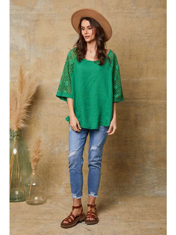 Joséfine Linnen blouse "Aksoum" groen
