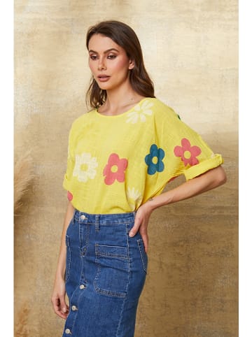 Fleur de Lin Shirt "Aphrodite" in Gelb/ Bunt