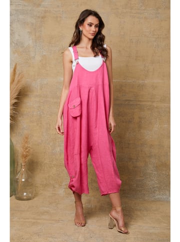 Joséfine Leinen-Jumpsuit "Bridge" in Pink