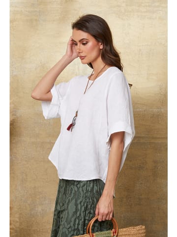 La Compagnie Du Lin Leinen-Shirt "Calane" in Weiß