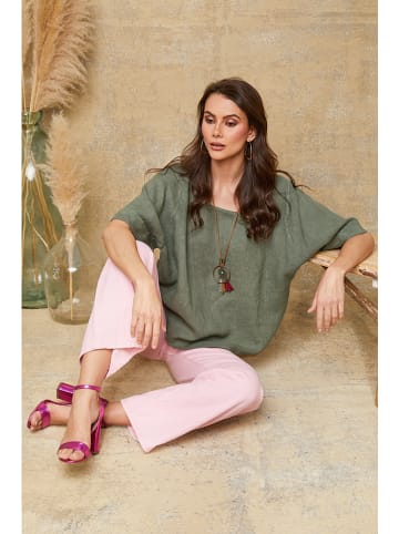 Fleur de Lin Leinenshirt "Calane" in Khaki