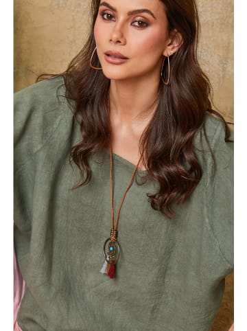 Fleur de Lin Leinenshirt "Calane" in Khaki