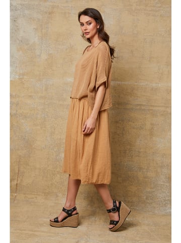 Fleur de Lin Linnen jurk "Dilla" camel