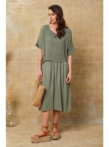 Fleur de Lin Kleid "Dilla" in Khaki