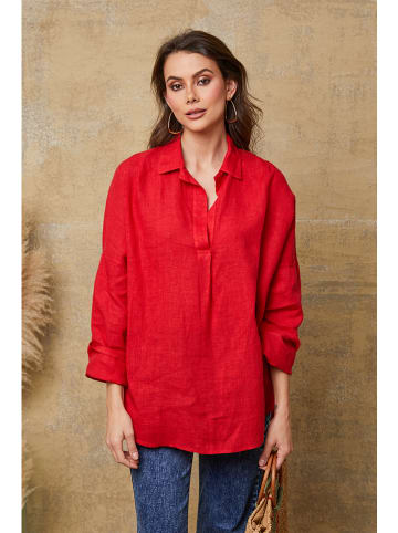 Fleur de Lin Leinenbluse "Dola" in Rot