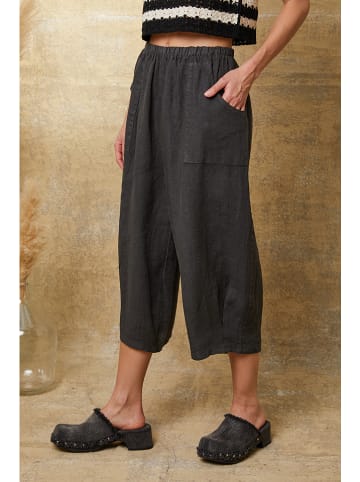Joséfine Leinen-Hose "Erus" in Anthrazit