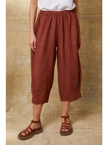 Fleur de Lin Linnen broek "Erus" roestrood