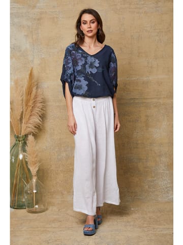 Fleur de Lin Leinen-Marlenehose "Kendra" in Weiß