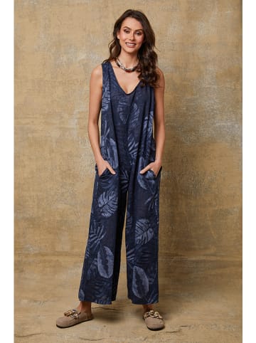 Joséfine Leinen-Jumpsuit "Magda" in Dunkelblau