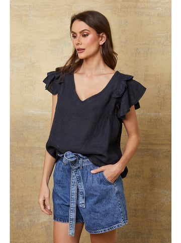 Joséfine Linnen shirt "Quiriem" donkerblauw