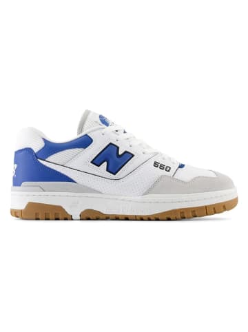 New Balance Leder-Sneakers "BB550" in Weiß/ Blau