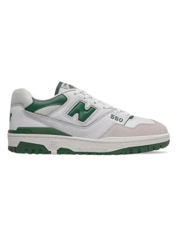 New Balance Skórzane sneakersy "BB550" w kolorze biało-zielonym