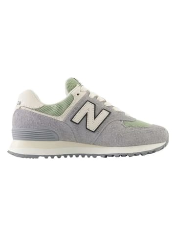 New Balance Skórzane sneakersy "574" w kolorze szaro-zielonym