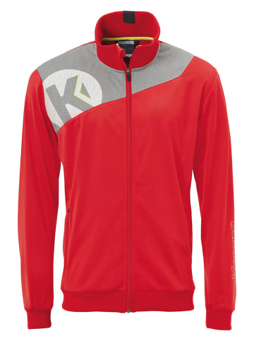 Kempa Sweatjacke "Core 2.0" in Rot/ Grau