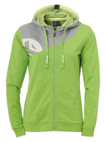 Kempa Sweatjacke "Core 2.0" in Grau/ Grün