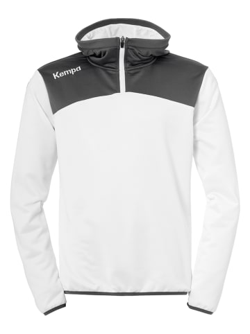 Kempa Hoodie "Emotion 2.0" in Weiß/ Anthrazit