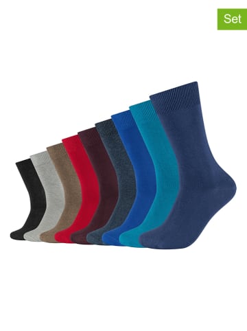 camano 9er-Set: Socken in Blau/ Rot/ Schwarz