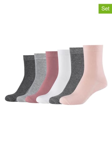 Mustang 6er-Set: Socken in Rosa/ Anthrazit/ Weiß