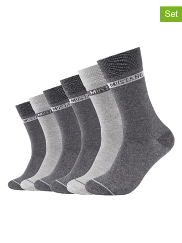 Mustang 6er-Set: Socken in Anthrazit/ Grau