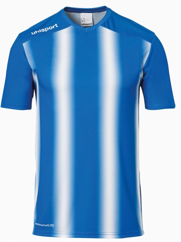 uhlsport Koszulka sportowa "Stripe 2.0" w kolorze niebiesko-białym