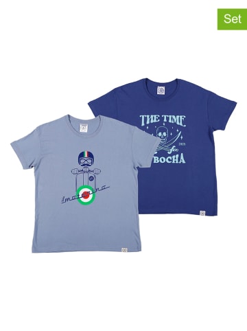 The Time of Bocha 2-delige set: shirts lichtblauw/blauw