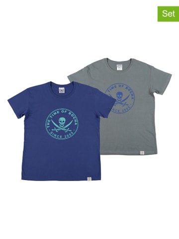The Time of Bocha 2-delige set: shirts blauw/groen