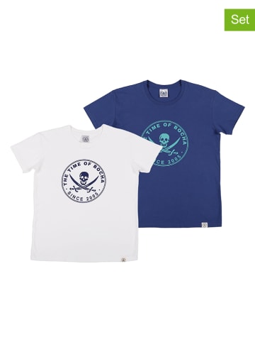 The Time of Bocha 2-delige set: shirts wit/blauw