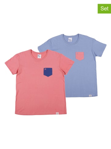 The Time of Bocha 2er-Set: Shirts in Rosa/ Hellblau