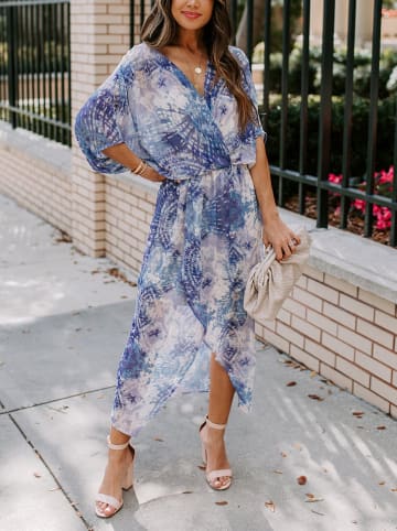 Milan Kiss Kleid in Blau/ Weiß