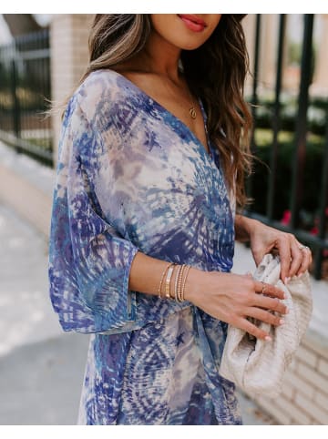 Milan Kiss Kleid in Blau/ Weiß