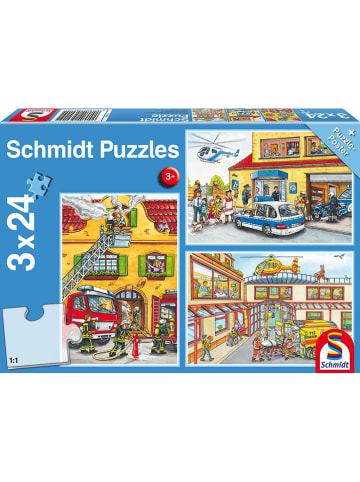 Schmidt Spiele 72tlg. Puzzle "Feuerwehr und Polizei" - ab 3 Jahren