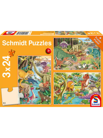 Schmidt Spiele 72tlg. Puzzle "Spaß mit den Dinosauriern" - ab 3 Jahren