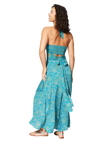 Ipanima Kleid in Blau/ Hellbraun