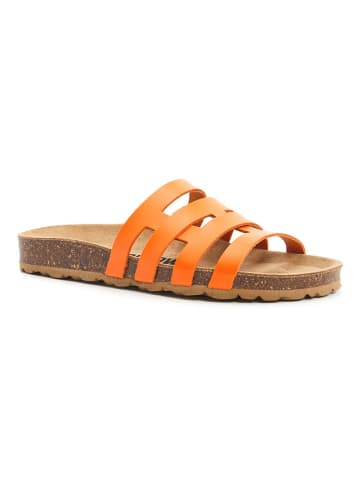 billowy Leren slippers oranje