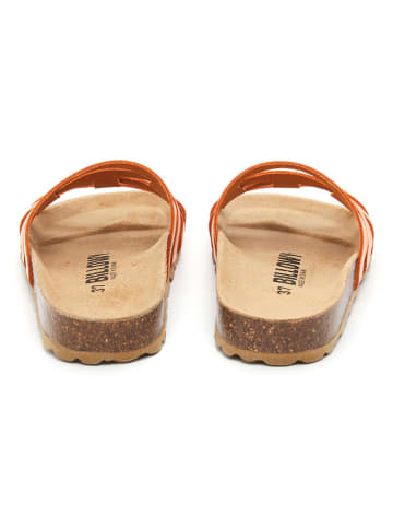billowy Leren slippers oranje