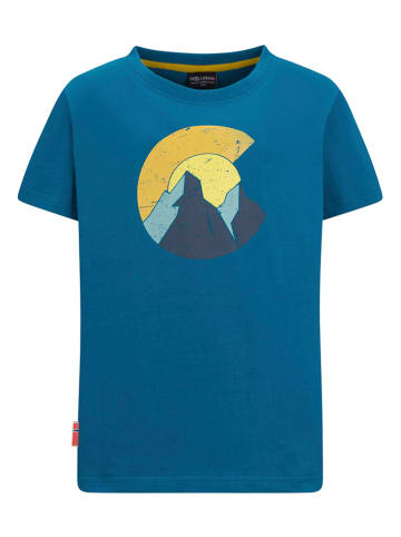 Trollkids Koszulka "Halsafjord" w kolorze niebieskim