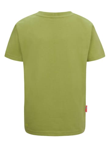 Trollkids Koszulka "Halsafjord" w kolorze zielonym
