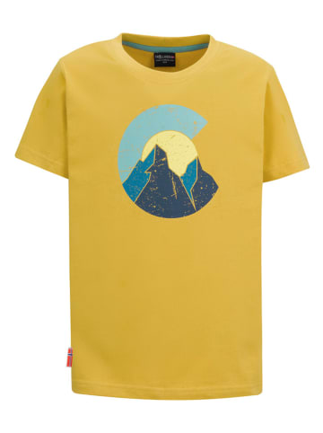 Trollkids Koszulka "Halsafjord" w kolorze żółtym