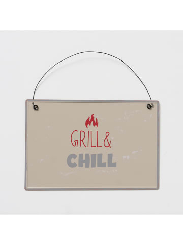 Boltze Szyldy dekoracyjne (3 szt.) „Barbecue time” w różnych kolorach -  21 x 14 cm
