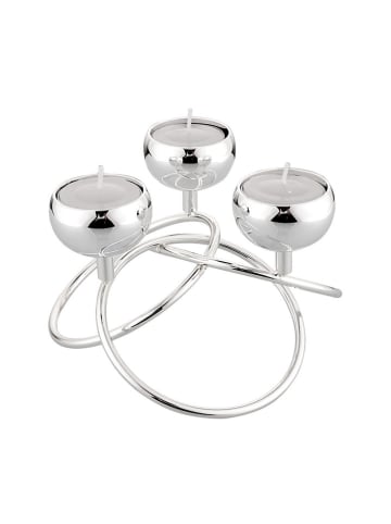 Mascagni Kerzenständer in Silber - (H)9 x Ø 15 cm