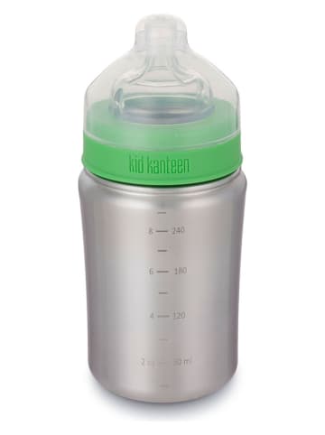 Klean Kanteen Trinkflasche "Kid Kanteen" in Silber/ Grün - ab 6 Monaten - 266 ml