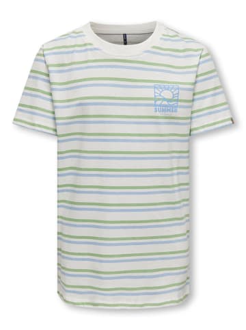 KIDS ONLY Shirt "August" lichtblauw/groen/crème