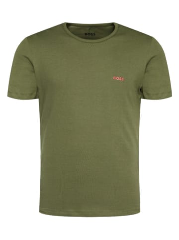 Hugo Boss 3er-Set: Shirts in Dunkelblau/ Khaki/ Schwarz