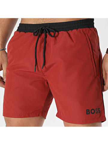 Hugo Boss Badeshorts in Rot