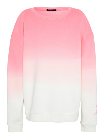 Chiemsee Sweatshirt in Rosa/ Orange/ WeiÃŸ