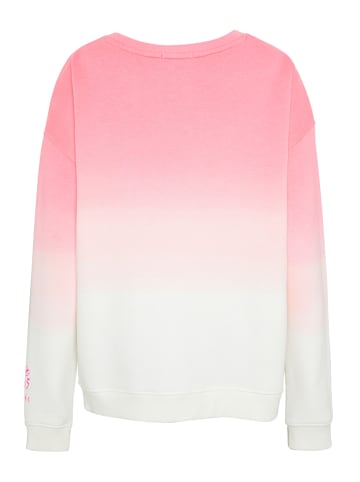 Chiemsee Sweatshirt in Rosa/ Orange/ WeiÃŸ