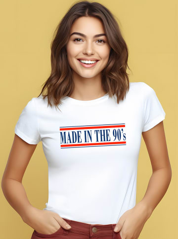 WOOOP Koszulka "Made in the 90´s" w kolorze białym