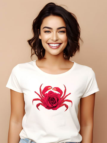 WOOOP Koszulka "Rose Crabe" w kolorze białym