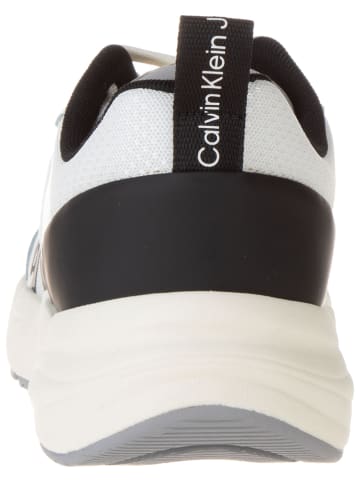 Calvin Klein Leder-Sneakers in Creme